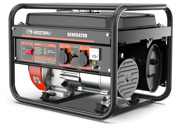 Генератор бензиновий GREENMAX 3 фази (230/400В), 2,8кВт, (GM3900B)